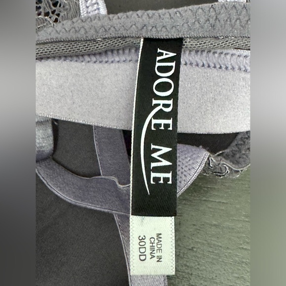 Adored By Adore Me Bralette Womens Size 30DD Color Purple Gray Bra. - Picture 3 of 4